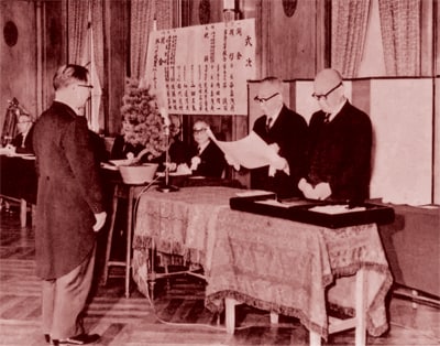 第一回贈呈式(1961年3月)