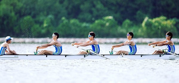 レースの様子（写真左から2番目が志賀選手）