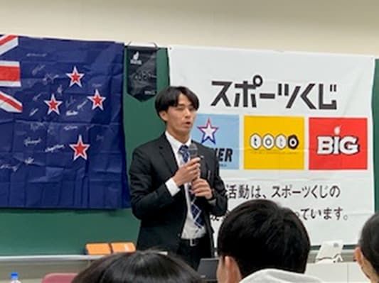 立命館大学でのスピーチ（酒井選手）