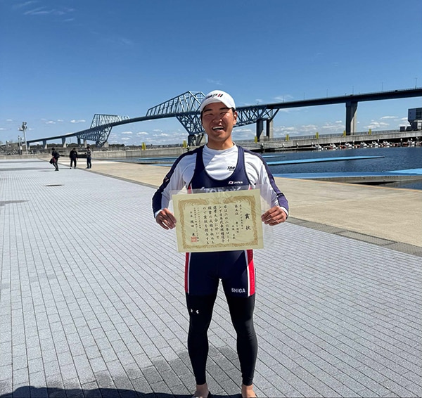 表彰式後の永坂選手