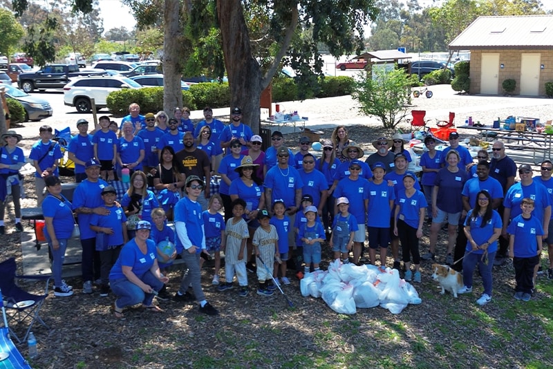 Employees participated in a clean-up activity at Lake Miramar in San Diego to commemorate Earth Day. The aim was to raise environmental awareness and help protect the planet. (Toray Membrane USA, Inc.)