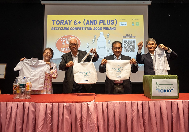 Together with the Penang Green Council, the company held Toray &+™ Recycle Competition 2023 Penang, a plastic bottle recycling contest–– for elementary and junior high school students in Penang state. [Toray Group (Malaysia)]
