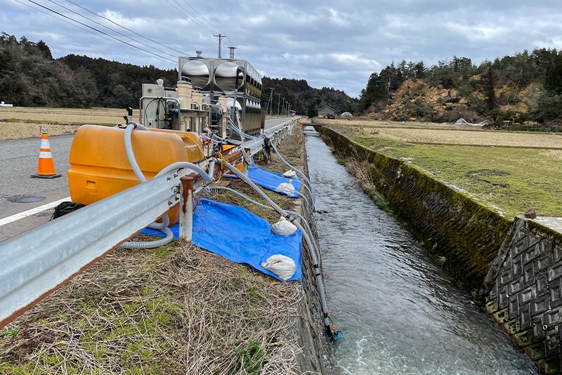 Makusesu Safety systems drawing water from a nearby river
