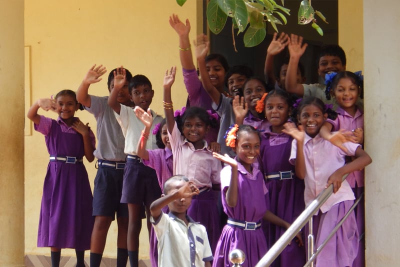 As part of a community contribution activity by the Sri City Industrial Park Japanese Companies Association, together with other Japanese firms, Toray donated smart boards (multifunctional electronic blackboards) to nearby schools. [Toray Industries (India) Private Limited]