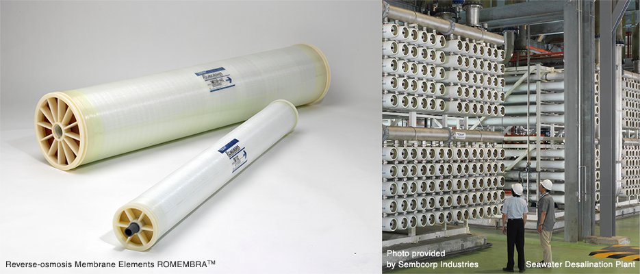Seawater Desalination Plant, Reverse-osmosis Membrane Elements　ROMEMBRA™