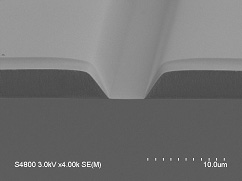 ［膜厚5μm・線幅3μmのパターン例］ 250℃硬化