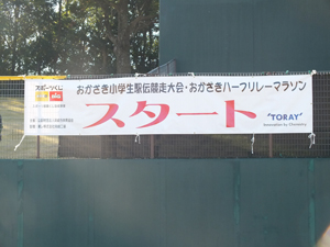 スタート横断幕
