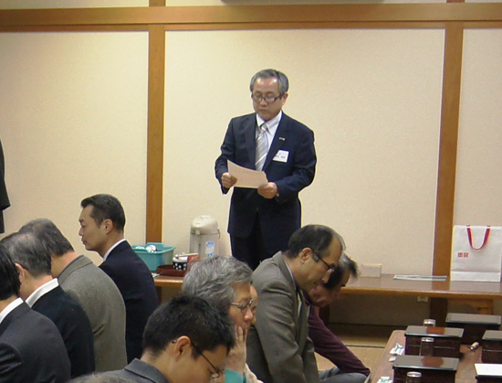 冒頭に宮石工場長から日頃の感謝をこめたご挨拶をしました