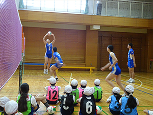 選手による迫力ある実演