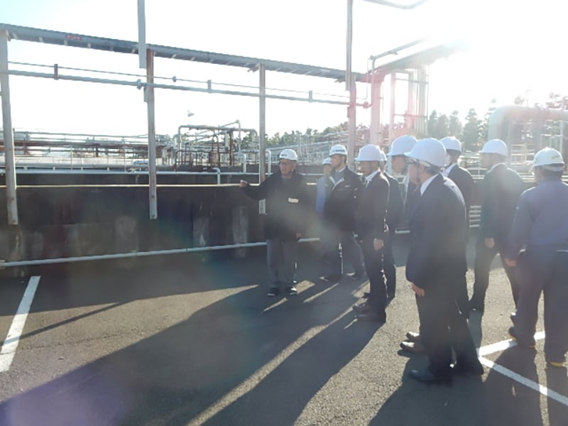 「排水処理担当者情報連絡会」での現場見学