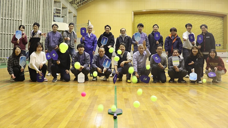 ピックルボールイベントを開催し、社員および家族の交流を深めました。（東レ（株）愛知工場）