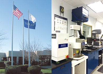 新製品開発部の全景(左)/NPDラボ(右)