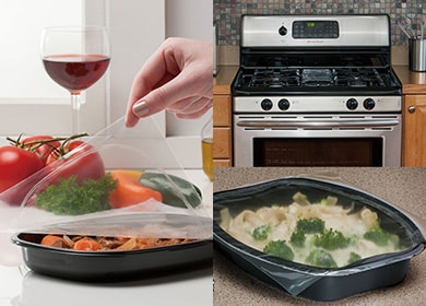 押出ラミネーションフィルムLumiLid®　オーブン調理（200°C）後の製品