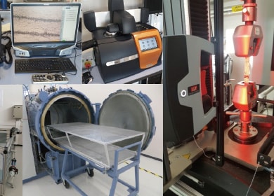 ラボの材料評価設備群